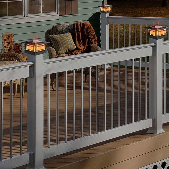 Dynaming 4 Pack Solar Post Cap Lights Outdoor - Image 9