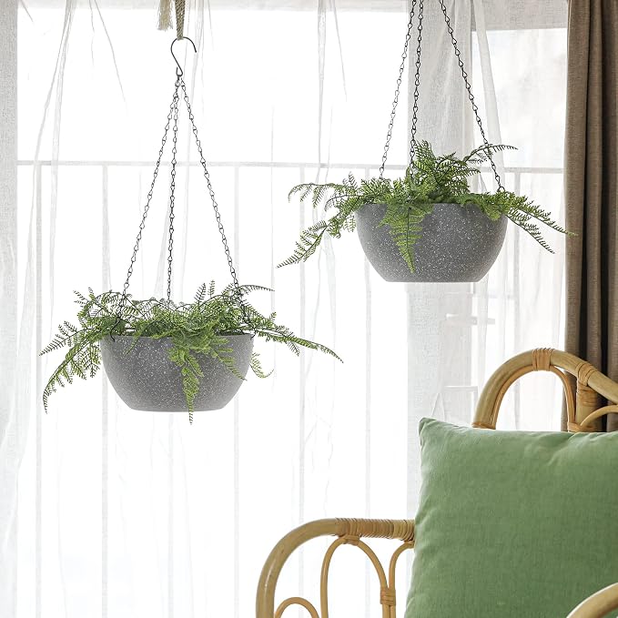T4U Hanging Planters for Indoor Outdoor Plants 2 Pack - Image 9