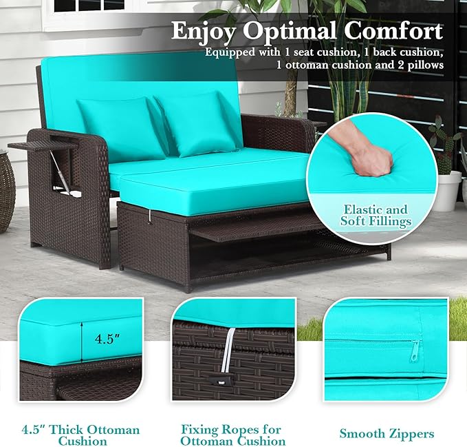 Tangkula Patio Rattan Daybed - Image 8