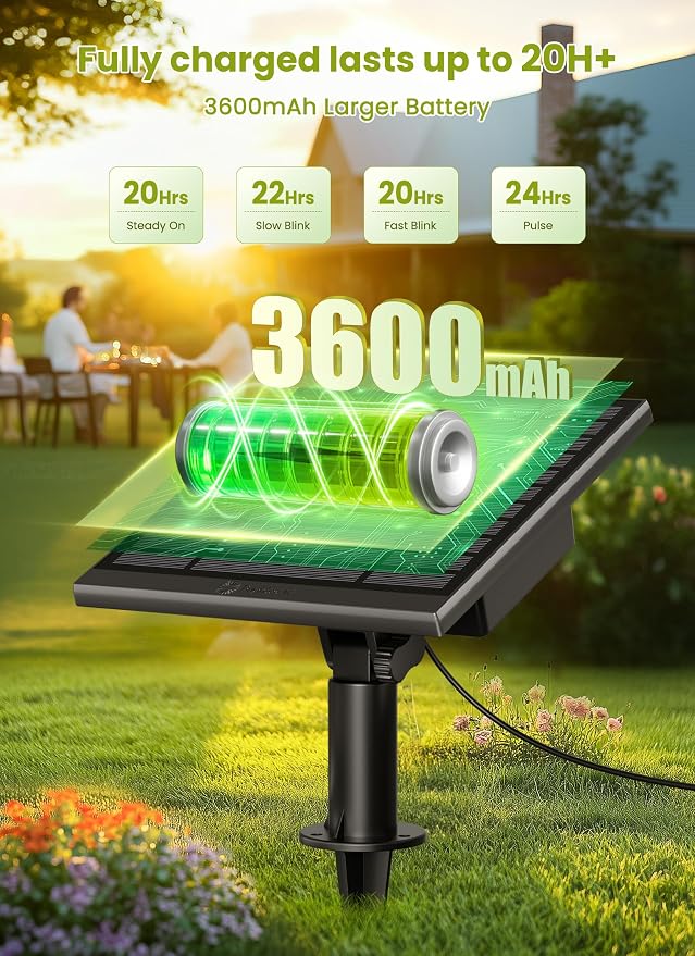 Brightown 75FT Solar String Lights Outdoor Waterproof - Image 4