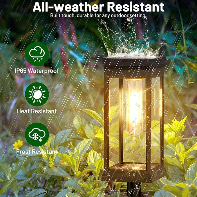 BesLowe Upgraded Solar Pathway Lights Outdoor, Super Bright Outside Lights - Image 3