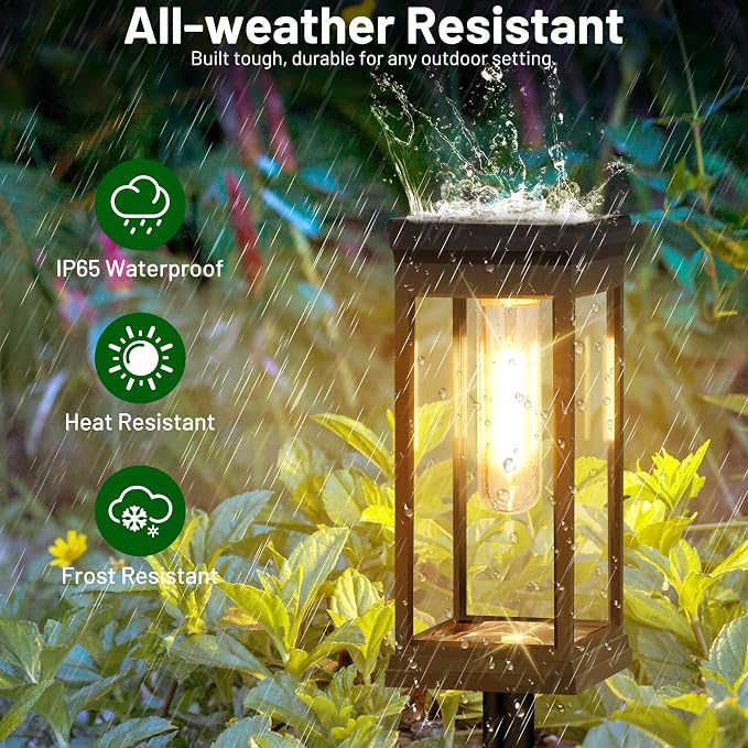 BesLowe Upgraded Solar Pathway Lights Outdoor, Super Bright Outside Lights - Image 3