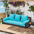 3 Seat Porch Swing, Wicker Patio Swing by YALISSEY
