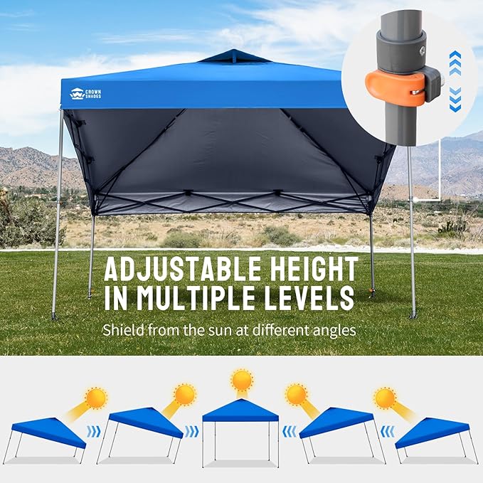 CROWN SHADES Adjustable Height on The Fly, 10x10 Pop Up Canopy - Image 3