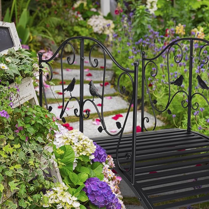 Outvita Metal Garden Bridge for Outdoor, Elegant Decorative Bridge - Image 5