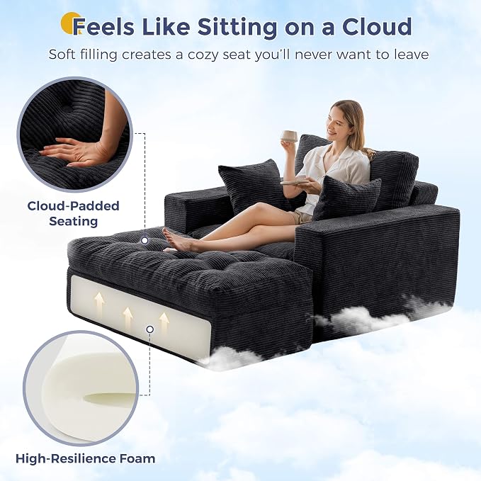 MAXYOYO Modular Sectional Chaise Lounge Sofa, Upholstered Lounge Chair - Image 7