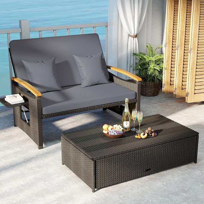 Tangkula Patio Rattan Daybed - Image 3