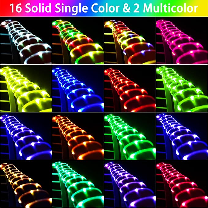 66FT Solar Rope Lights Outdoor Waterproof, 18 Colors Changing 200 LED String - Image 2