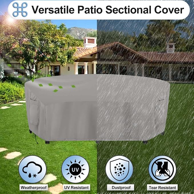 OutdoorLines Waterproof Curved Outdoor Sectional Cover - Image 4
