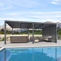 PURPLE LEAF Louvered Pergola 94AS 12' x 20' Outdoor Aluminum Pergola by PURPLELEAF