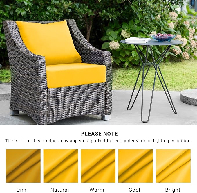 Outdoor Cushions for Patio Furniture, Outdoor Seat Cushion Set 24 x 24 x 4 Inch - Image 6