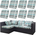 8Pcs Outdoor Cushion Covers, Patio Cushion Covers, Stretch Elastic Slipcovers by dreahoteztil