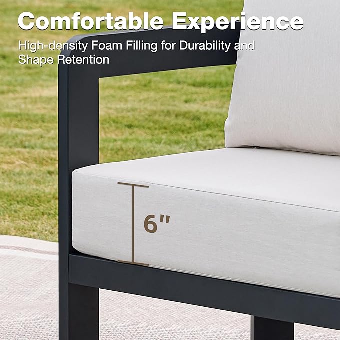 Outdoor Furniture Set, Metal Modern Outside Furniture - Image 4