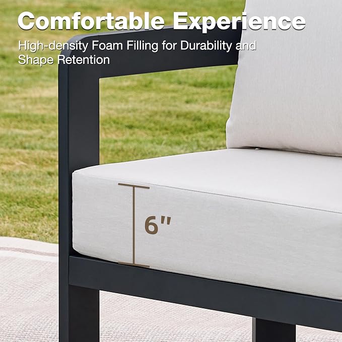 Outdoor Furniture Set, Metal Patio Conversation Set - Image 4