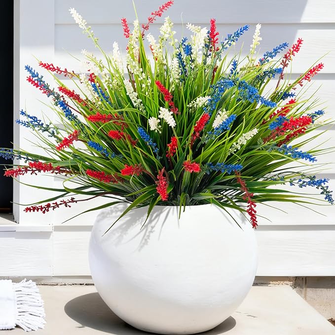 Artificial Faux Plants for Outdoor Spring Decoration, Fake Flowers Shrubs UV - Image 8