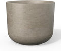 Kante Round Concrete Planter, 11 Inch Dia Classic Style Large Plant Pot by Kante