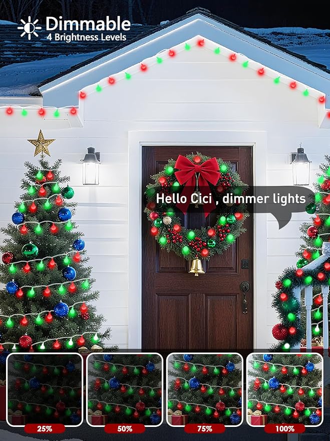 2026 New Connectable 43FT Smart Voice Controlled String Lights Indoor Outdoor | - Image 6