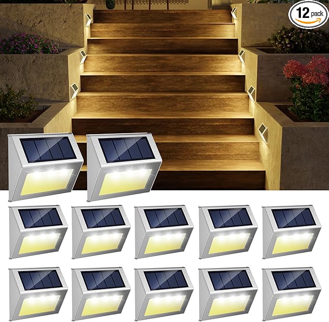 JSOT 12 Pack Solar Lights Outdoor Waterproof by JSOT