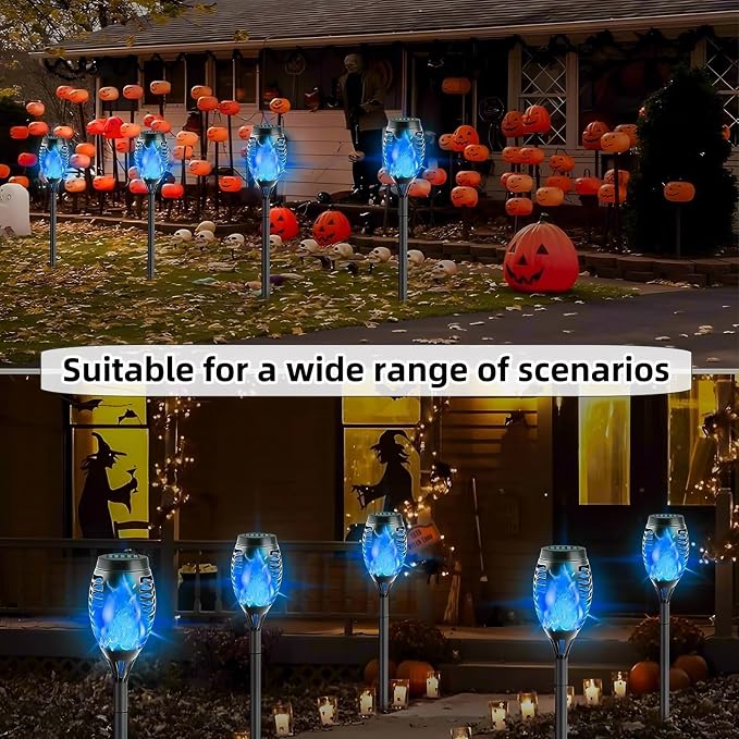 4 Pack Outdoor Solar Flame Light, Solar Lights Outdoor - Image 6