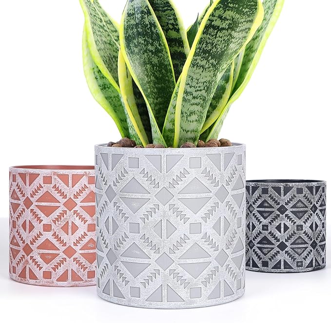 Plant Pots, Set of Indoor Plant pots, Plastic Planter by LOKEISNA