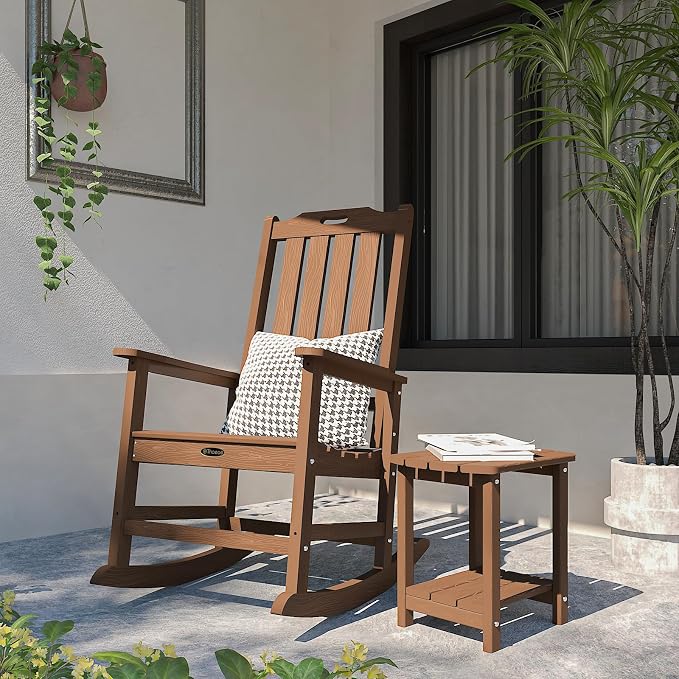 Adirondack Outdoor Side Table, 2-Tier Sturdy Patio End Table Weather Resistant - Image 5