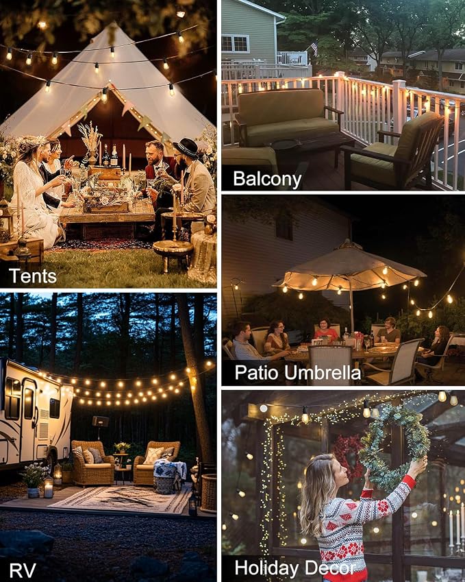 BRIMAX 24.6Ft USB Powered String Lights, 10 LED Bulbs Waterproof & Shatterproof - Image 7