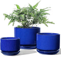 LE TAUCI Ceramic Plant Pots, 4.3+5.3+6.8 inch, Planters by LETAUCI