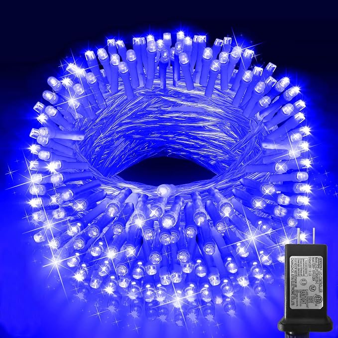 KNONEW Outdoor Christmas Lights 99ft 300 LED String Lights 8 Modes & Timer by KNONEW