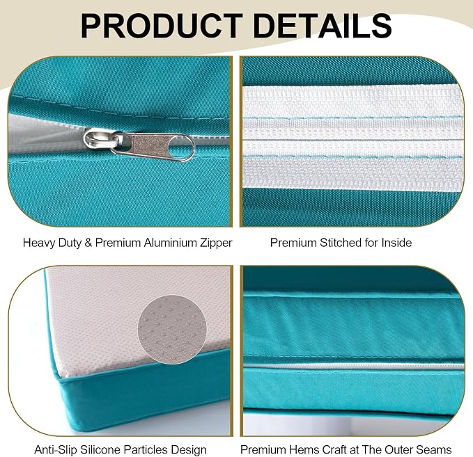 Outdoor Replacement Cushions for Patio Furniture, Splash-Resistant and - Image 3
