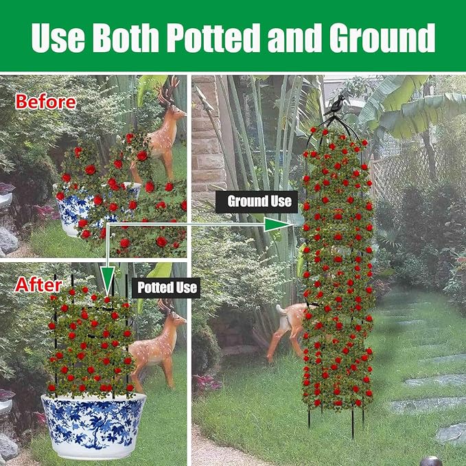 4-Pack 6FT Garden Obelisk Trellis - Image 4