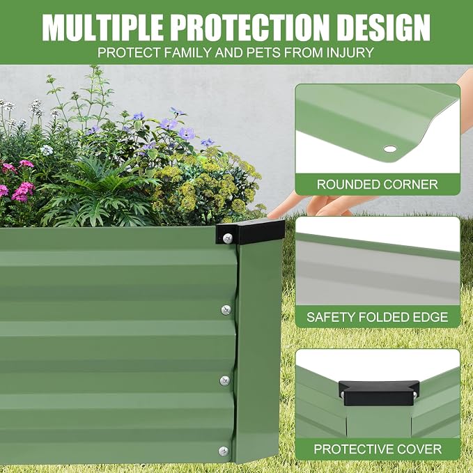 Galvanized Raised Garden Bed Outdoor | Metal Raised Garden Bed - Image 4