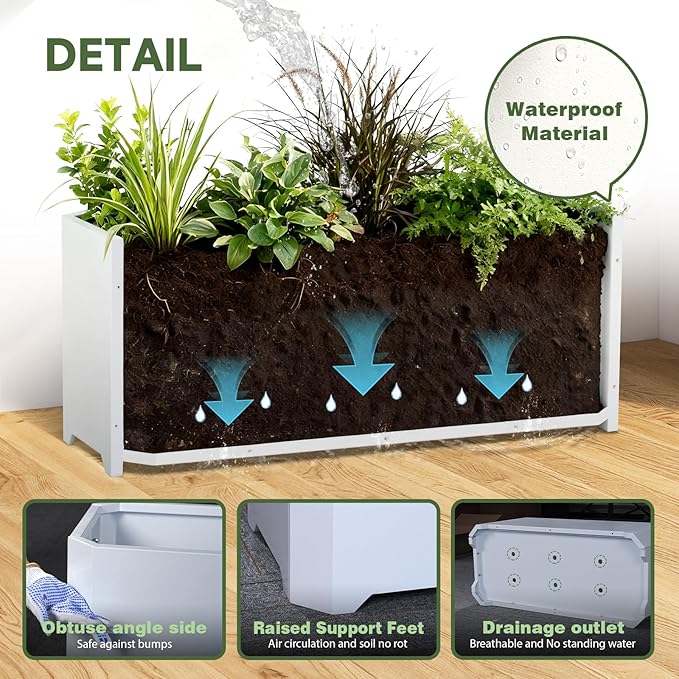 Steel Planter Box-36"x15"x15"-Large Rectangular Planters - Image 3