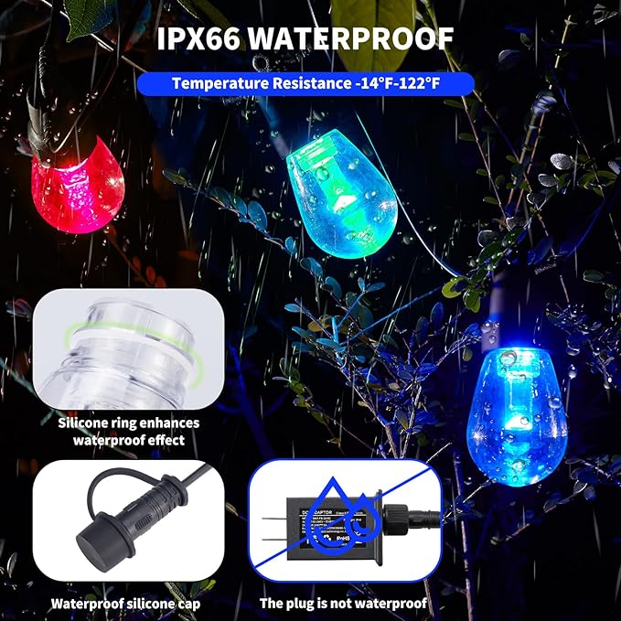Outdoor String Lights 75FT, Outdoor Lights - Image 2