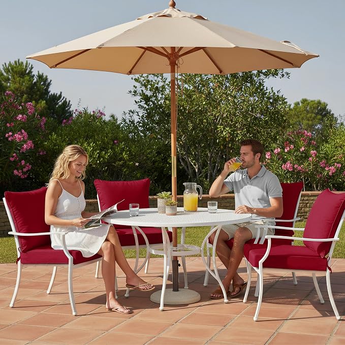 Outdoor Chair Cushions, Waterproof Back Pillow and Seat Cushion Set - Image 8