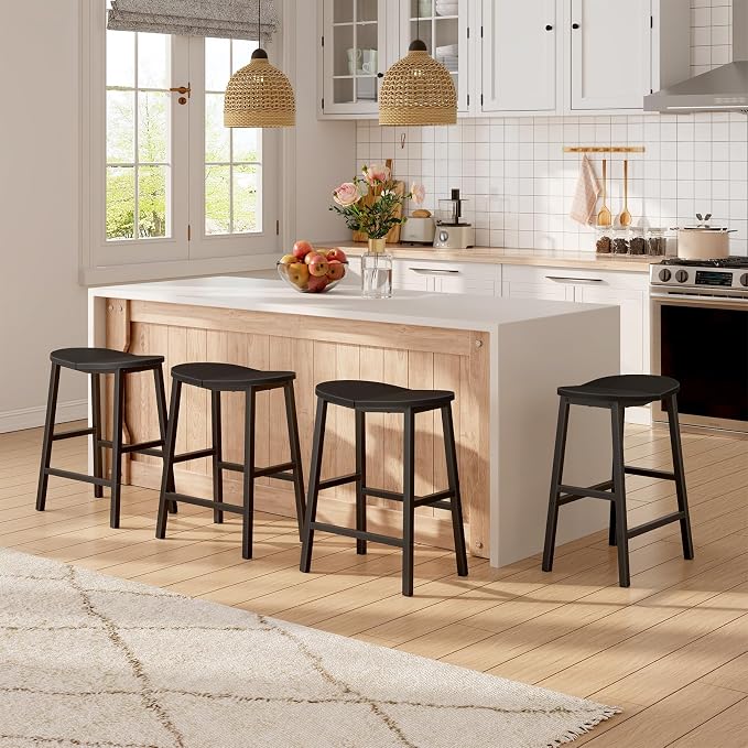 HOOBRO Bar Stools Set of 2, Counter Height Bar Stools, 23.6 Inch Barstools - Image 2