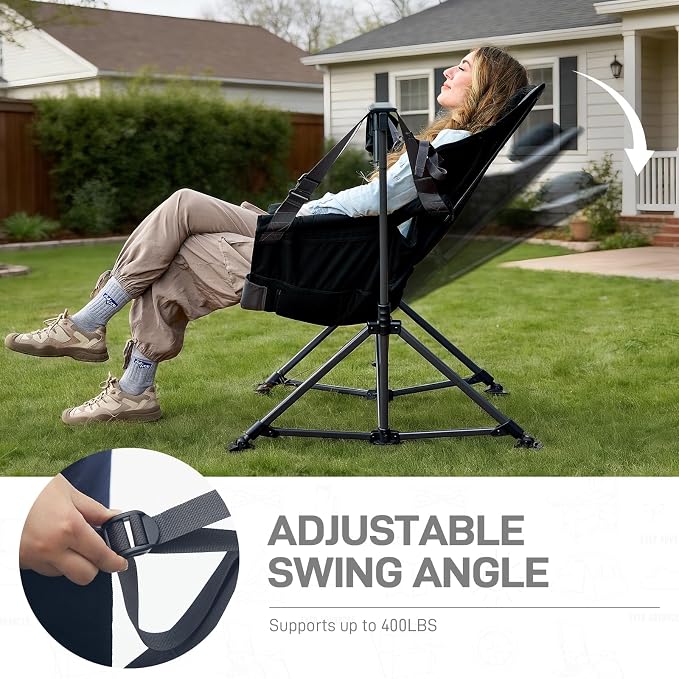EVER ADVANCED Padded Oversized Hammock Camping Chair, Compact Heavy Duty Swing - Image 8