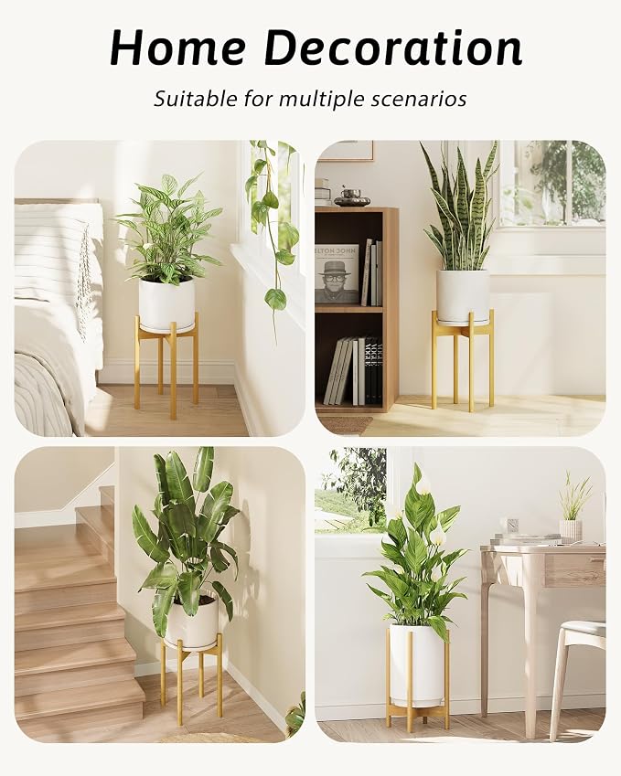 Adjustable Plant Stand Indoor, Bamboo Plant Stand Fits 8 9 10 11 12 Inches - Image 5