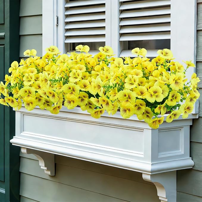 12 Bundles Artificial Pansy Flowers - Image 4