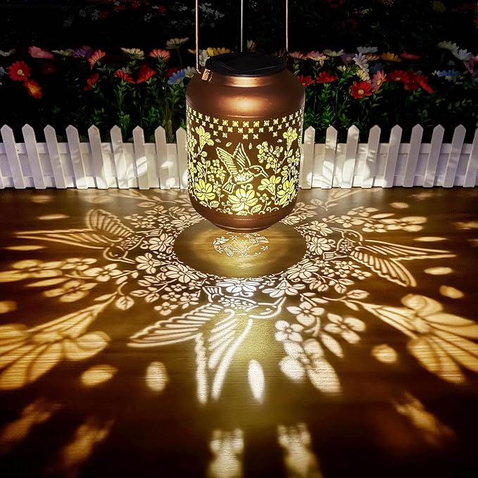 Solar Lanterns Outdoor Waterproof, Hummingbird Hanging Solar Lantern Garden - Image 4