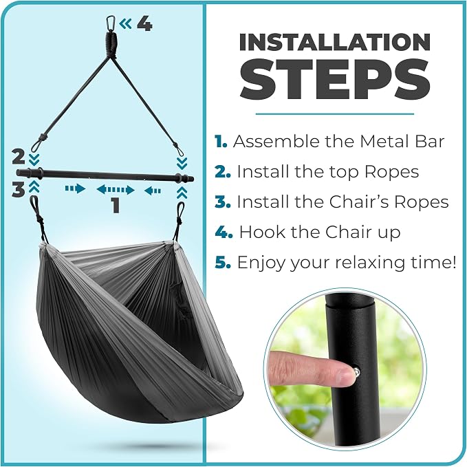Sorbus Hanging Hammock Chair - Image 3