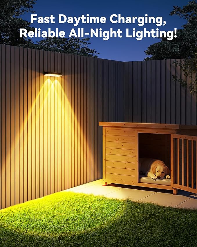 Solar Fence Lights Outdoor 12 Pack, 7 Fixed Colors & Color Changing Fence - Image 4