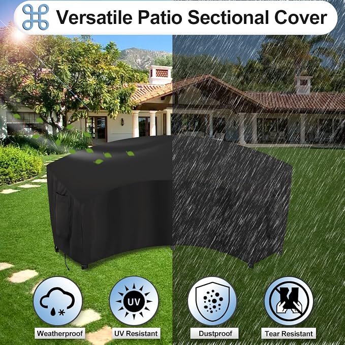 OutdoorLines Waterproof Curved Outdoor Sectional Cover - Image 4