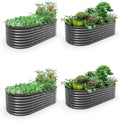 A ANLEOLIFE 4-Pack 6X3X2ft & 8X4X2ft Deep Root Galvanized Raised Garden Beds by AAnleolife