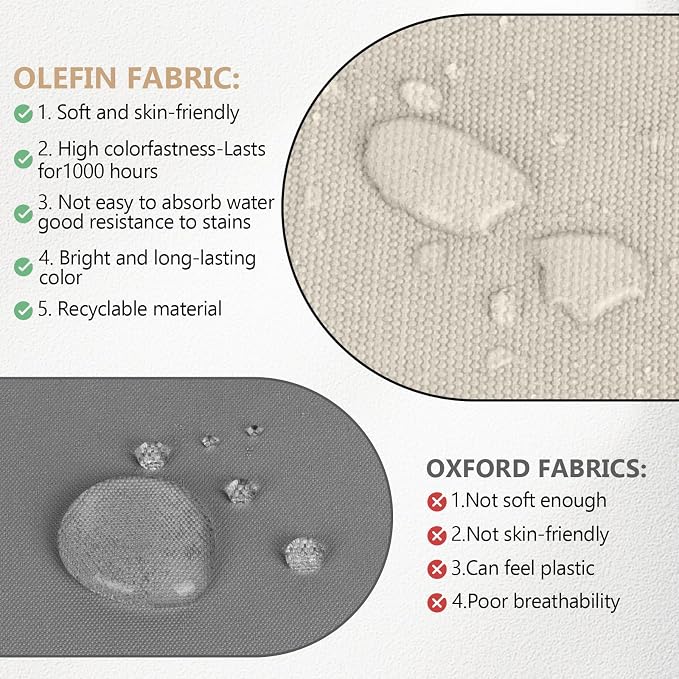 80 x 26 x 4 Inch Olefin Chaise Lounge Cushions, Lounge Chair Cushions - Image 5
