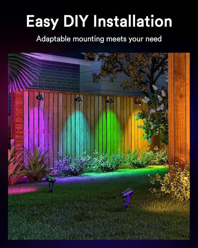 Lumary 56FT Smart Landscape Lights Gen2, 6 Pack RGBAIWW Color Changing - Image 4