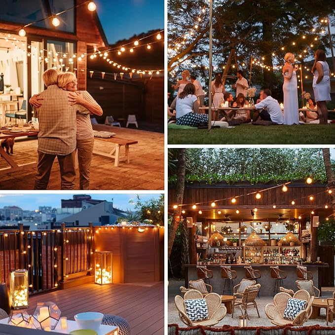 Bosceos 150FT Outdoor G40 LED Globe String Lights Dimmable Waterproof - Image 7