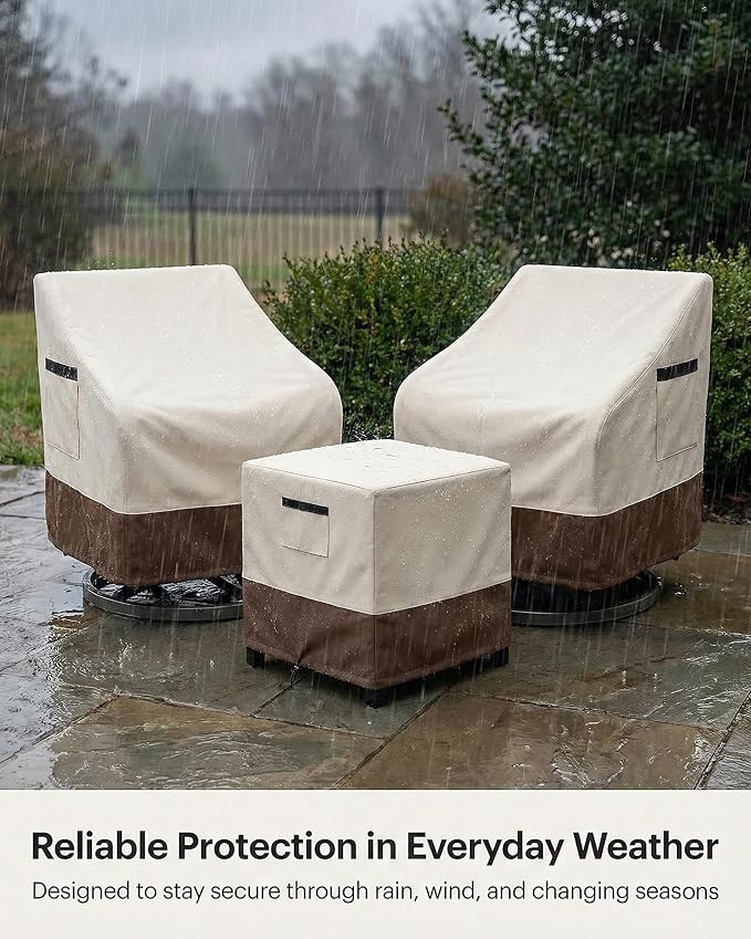 Patio Furniture Covers Set for 3-Piece Bistro Sets, Heavy-Duty 600D Waterproof - Image 9