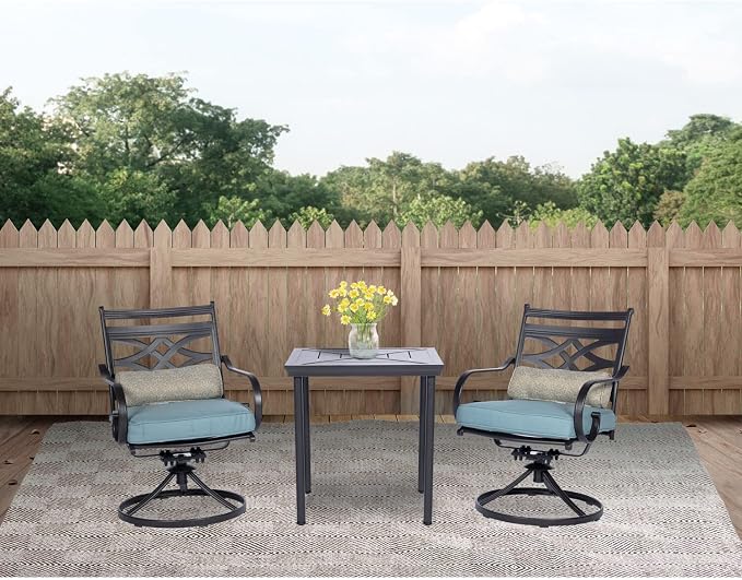 Hanover Montclair 3-Piece Outdoor Bistro Set - Image 2