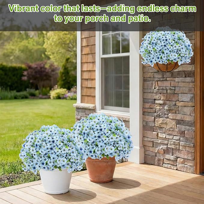 Artificial Flowers for Outdoor Indoor, Silk Flowers No Fade Fake Plastic - Image 4