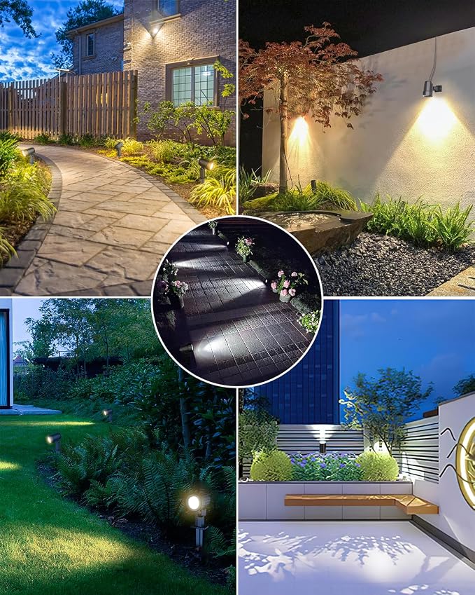CLY 6 in 1 Solar Spotlights Landscape Outdoor Garden, Solar Spotlights IP66 - Image 9